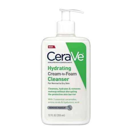 Cerave Hydrating Cream to Foam Cleanser for Normal to Dry Skin 237 ml